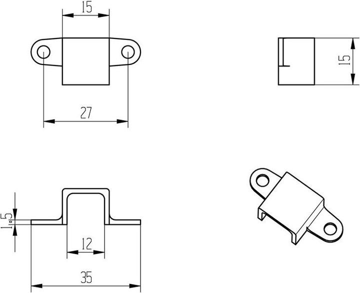Image du produit OEM Micro Metal Gearmotor Bracket Extended (éléments structurels)