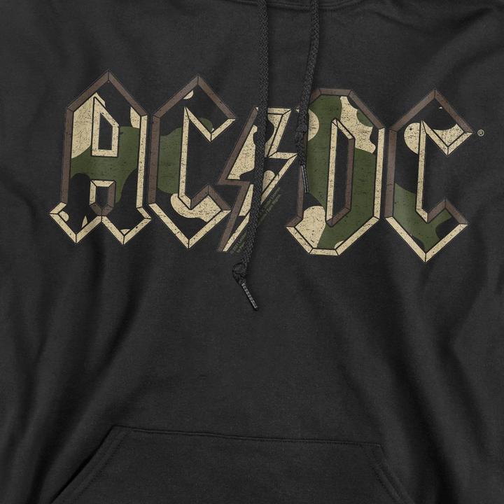 Actual product image AC/DC Mens Camo Logo Hoodie (XXL)