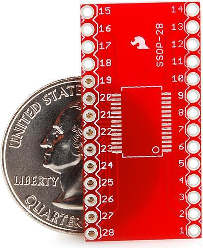 Actual product image SparkFun Adapter SSOP to DIP 28-pin