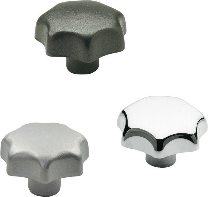 Actual product image Ganter Star knob DIN 6336 with threaded bush plastic d1 32 mm d2 M 6 mm (25 Screws per piece)