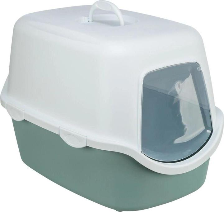 Trixie Bac à litière Vico avec capot, vert/blanc (Bac à litière fermé)