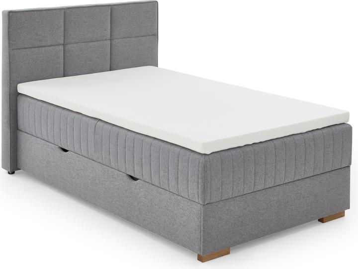 Produktbild Meise Möbel Tambo Boxspringbett inkl. Bettkasten mit Bonnellfederkernbox Stoff Nordic (120 x 200 cm)