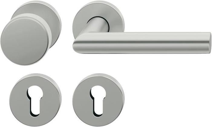 FSB Rosette set 12 1076 aluminium 0105 round PZ DIN left / right flat D/K (Door handle)
