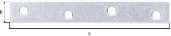 Produktbild GAH Flachverbinder Länge 120 mm Breite 16 mm Stärke 1,75 mm Stahl sendzimirverzinkt Anzahl Löcher 4 (Flachverbinder, 1 Stk.)
