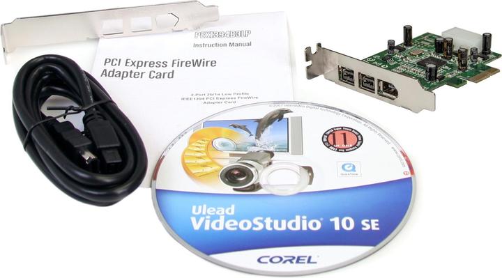 Produktbild StarTech 3 Port Low Profile PCIe FireWire Adapter
