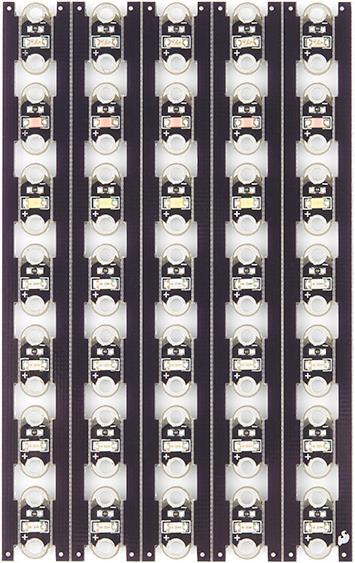 Actual product image LilyPad Rainbow LED Panel (5 strips of 7 colours)