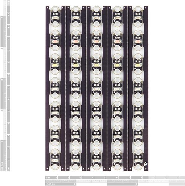Actual product image LilyPad Rainbow LED Panel (5 strips of 7 colours)