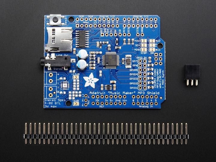 Actual product image Adafruit Music Maker MP3 Shield for Arduino (MP3/Ogg/WAV. (Shield)