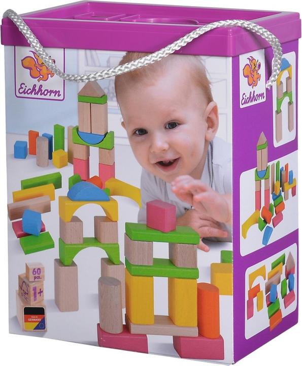 Image du produit Eichhorn Blocs en bois naturels et colorés