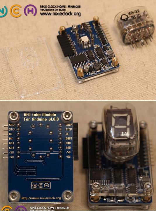 Actual product image Nixieclock IV-22 VFD Module for Arduino (Timepiece)