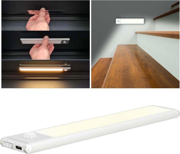 Produktbild Nedis Akku LED-Lichtleiste mit Bewegungssensor (Warmweiss, 1.40 cm, Indoor)