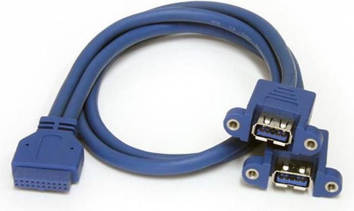 Immagine prodotto StarTech Cavo pinheader USB 3.0 a 2 porte - da USB A a cavo header per scheda madre - Bu/Bu (USB-A, 2 Porti)