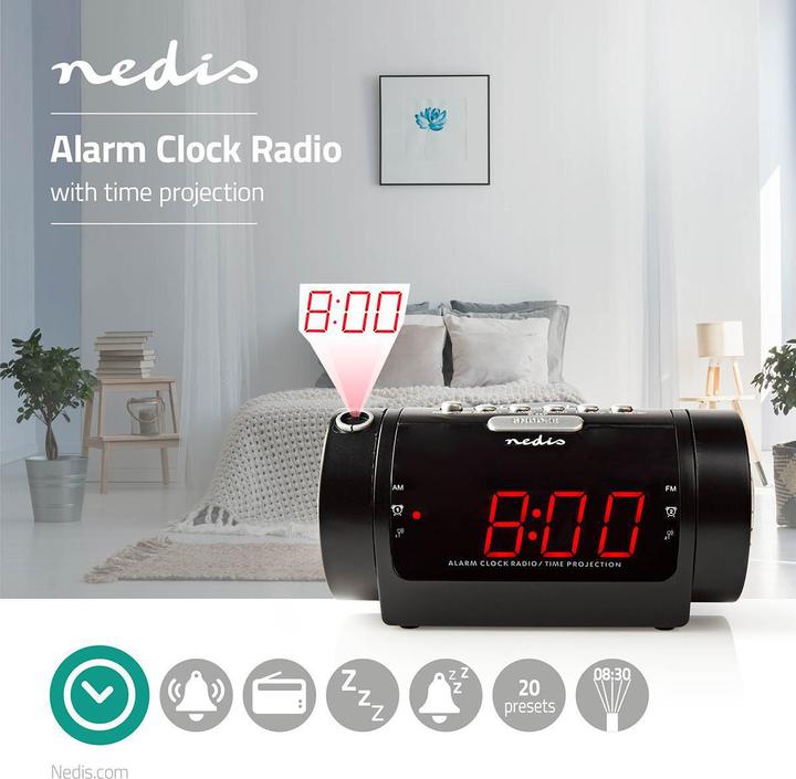 Actual product image Nedis Digital alarm clock radio