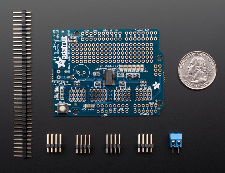 Actual product image Adafruit 16-Channel 12-bit PWM/Servo Shield I2C interface (Shield)