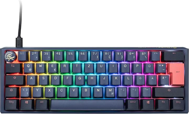 Actual product image Ducky One 3 Cosmic Blue Mini Gaming Keyboard, RGB LED - MX-Speed-Silver (DE, Cable)