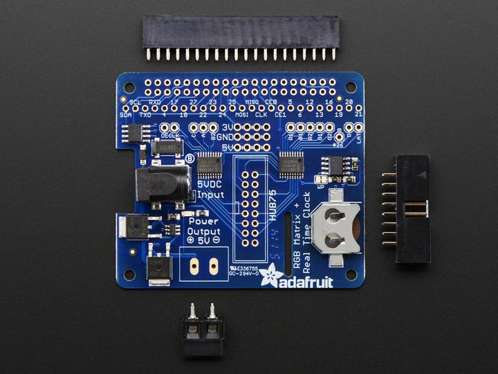Immagine prodotto Adafruit RGB Matrix HAT RTC per Raspberry Pi (Riparo)