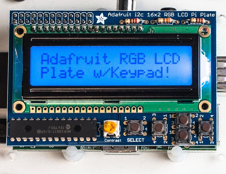 Actual product image Adafruit RGB Positive 16x2 LCD+Keypad Kit for Raspberry Pi (Electronics kit)