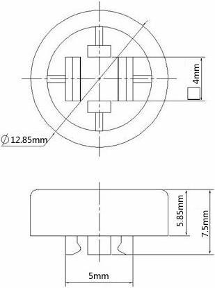 Image du produit Play-Zone Commutateur de platine 12mm x 12mm avec capuchon de couleur