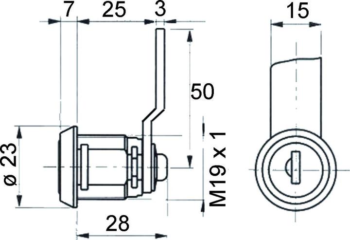 Actual product image Rohner Closure cylinder (Locking cylinder)
