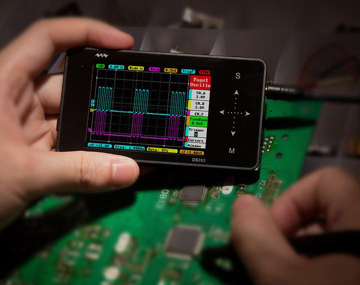 Produktbild MiniDSO DS202 Digitales 2-Kanal Oszilloskop mit Touch