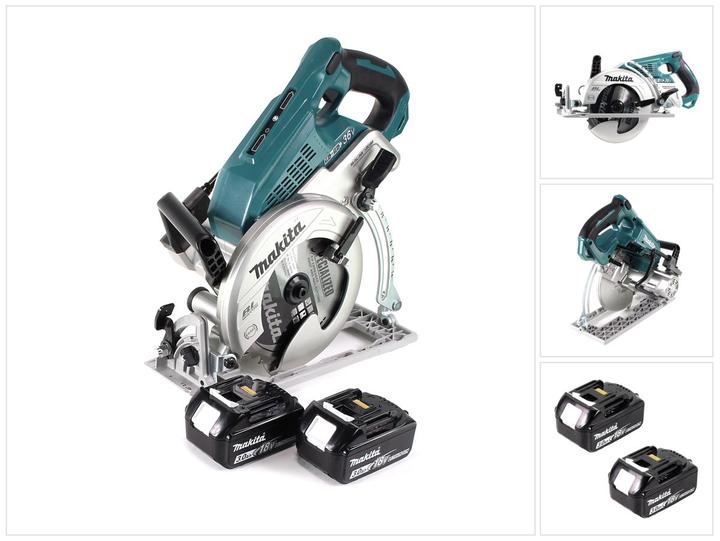 Produktbild Makita DRS 780 F Akku Handkreissäge 36V ( 2x18V ) 185 mm Brushless + 2x Akku 3,0Ah - ohne Ladegerät