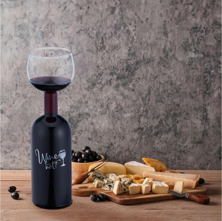 Actual product image Relaxdays Wine bottle (75 cl, 1 Glasses, Red wine glasses)