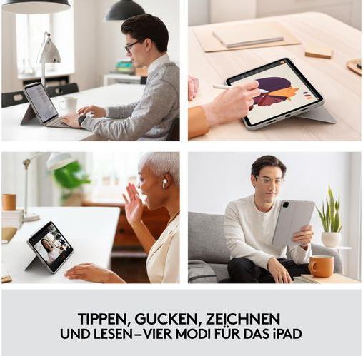 Immagine prodotto Logitech Combo Touch (CH, iPad Pro 11 2020 (2. Gen), iPad Pro 11 2022 (quarta generazione), iPad Pro 11 2018 (1. Gen), iPad Pro 11 2021 (3a generazione))