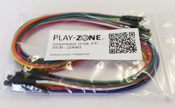 Actual product image Play-Zone Jumper cables 10pcs. F/F 30CM 22AWG