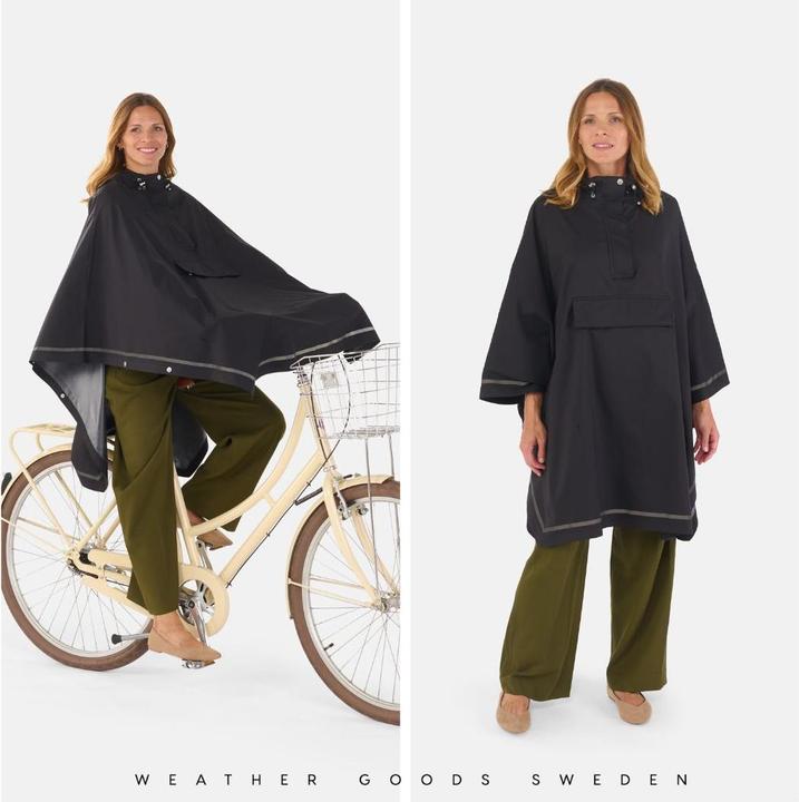 Weathergoods IMBRIS Regen-Poncho, Schwarz, S-M (S/M)