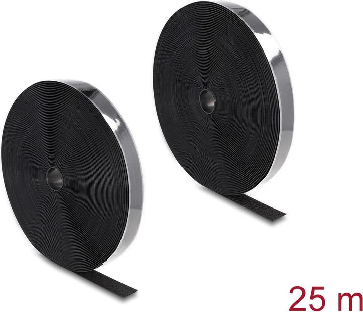 Image du produit Delock Bande Velcro 25m x 25mm Résistante et autocollante (25 mm)