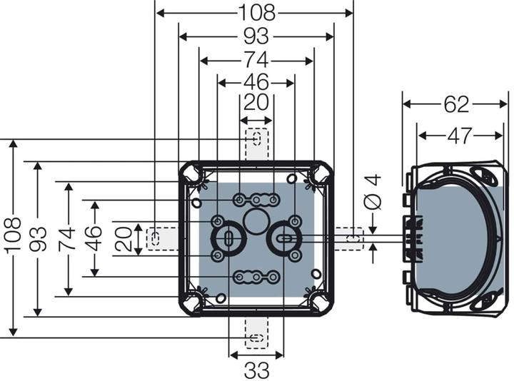 Actual product image Hensel Junction box (W x H) 93 mm x