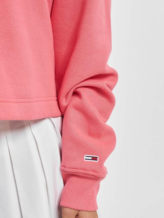 Actual product image Tommy Hilfiger Tommy Jeans Long Sleeve Sweatshirt Round Neck Logo Embroidery Pink Size S (S)