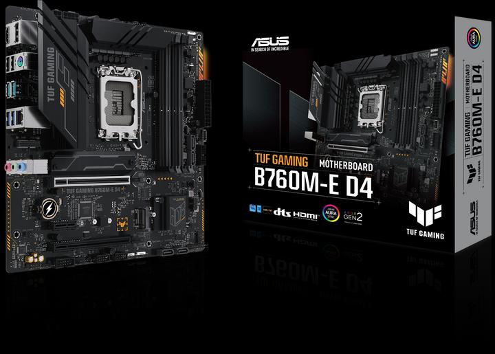 Actual product image ASUS TUF GAMING B760M-E D4 (LGA 1700, Intel B760, mATX)
