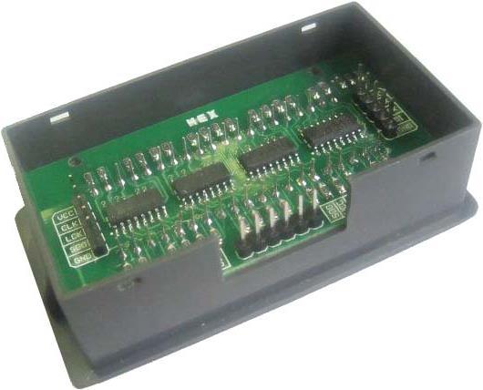 Actual product image OEM 4 Chars 7-segment display in housing with 74HC595 drivers (Timepiece)