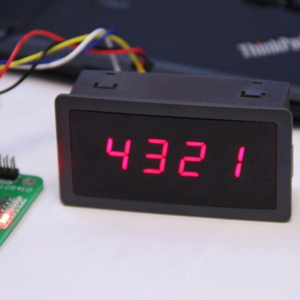 Actual product image OEM 4 Chars 7-segment display in housing with 74HC595 drivers (Timepiece)