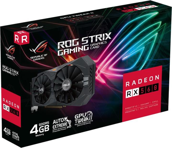 Image du produit ASUS ROG STRIX Radeon RX560 V2 GAMING (4 Go)