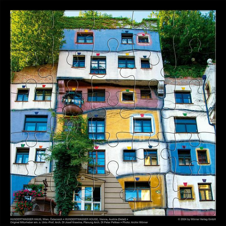 Produktbild Hundertwasser Puzzle mit Grukarte (1 Teile)
