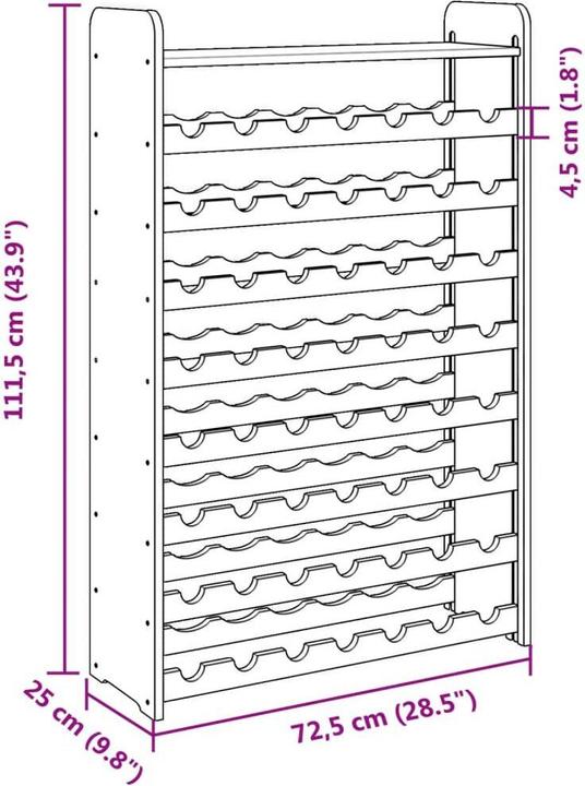 Image du produit VidaXL Karlotta (72.5 x 25 x 111.5 cm)