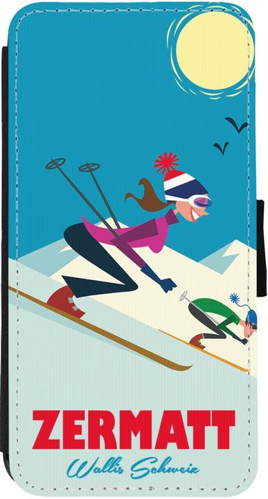 Produktbild PhoneLook Hülle Wallet schwarz Zermatt Ski Downhill (Apple iPhone 12 Pro Max)