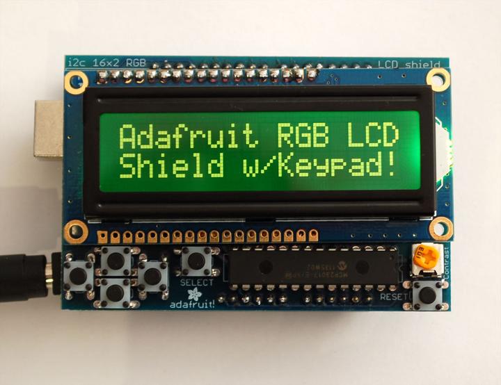 Produktbild Adafruit RGB LCD I2C Shield Kit 16x2 Char Display Negativ (Display, Shield, Erweiterung)