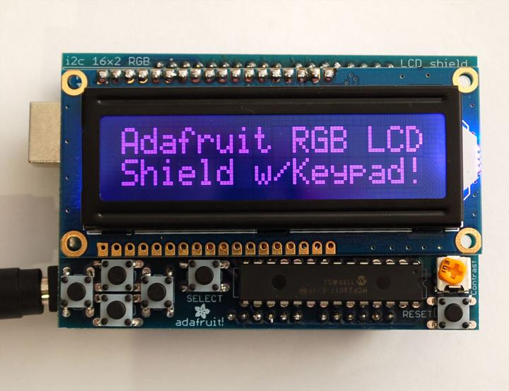 Produktbild Adafruit RGB LCD I2C Shield Kit 16x2 Char Display Negativ (Display, Shield, Erweiterung)