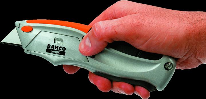 Actual product image Bahco Mini cutter knife with automatic blade retraction and rubber handle (Cutters)