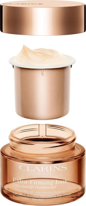 Clarins Extra-Firming Jour (COLLAGEN)³ TECHNOLOGY Crème Peaux sèches Refill (50 ml, Tagescreme)