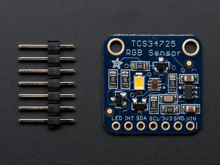 Actual product image Adafruit RGB Color Sensor with IR filter and White LED TCS