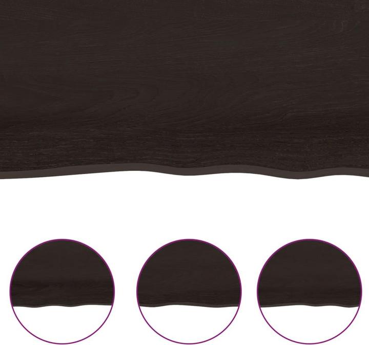 Immagine prodotto VidaXL Tischplatte 100x50x6 cm Massivholz Eiche Behandelt (100 x 50 x 6 cm)