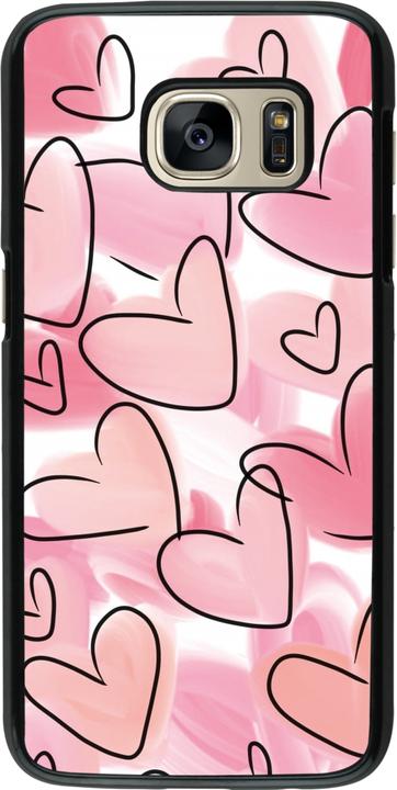 Produktbild PhoneLook Hülle Easter 2023 pink hearts (Samsung Galaxy S7)