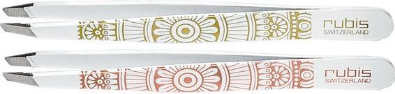 Rubis Pinzette Classic Mandala schräg weiss/gold