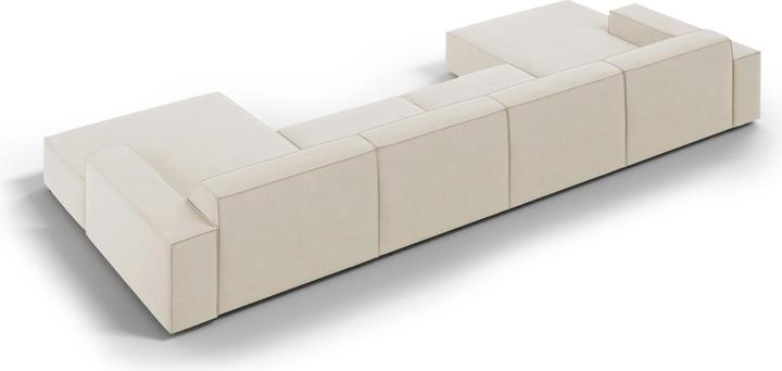 Actual product image Micadoni Velvet Panoramic Sofa, "Jodie", 6 Seats, 364x166x70Made in Europe (Sofa landscape)