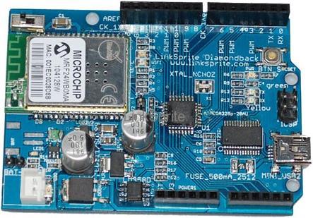 Actual product image Linksprite DiamondBack Wifi-Enabled Arduino Clone