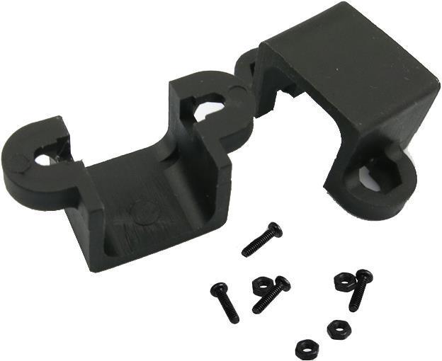OEM Micro Metal Gearmotor Bracket Extended Black (Screws)